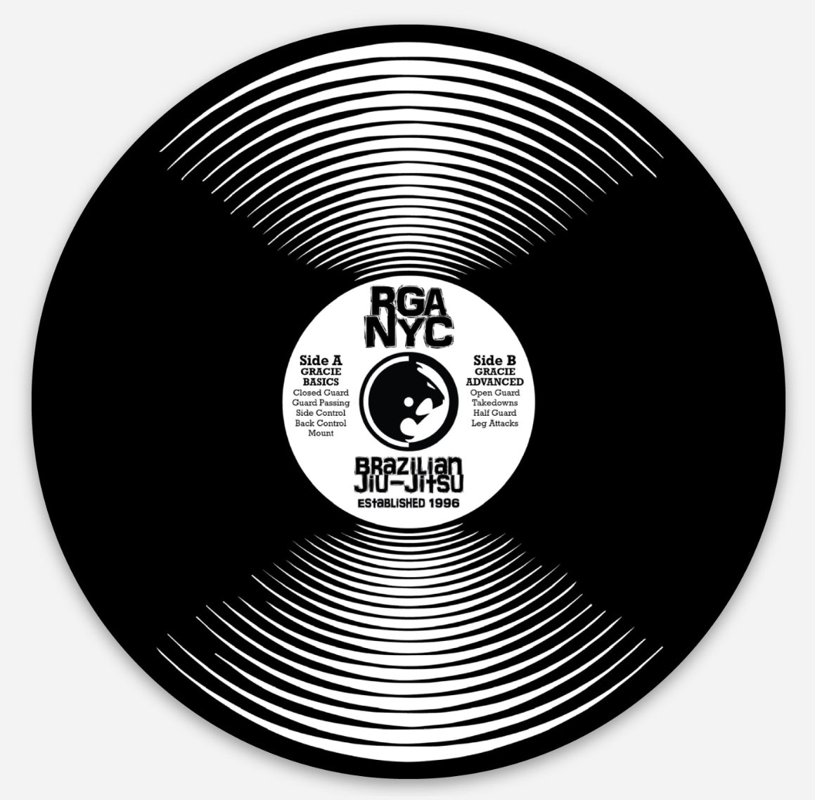 Vinyl Record Sticker Renzo Gracie Shop